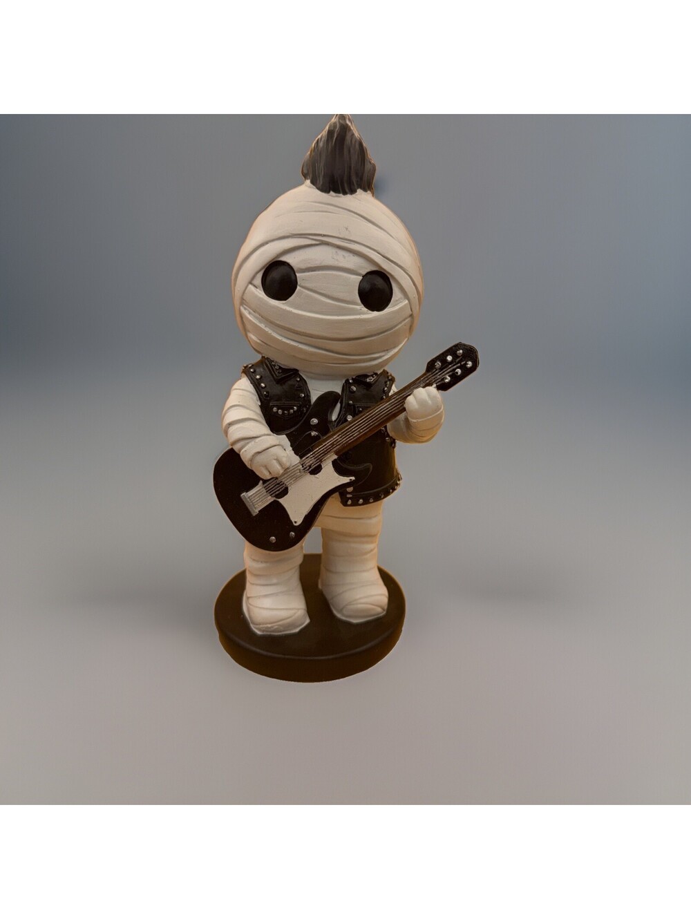 Halloween Mummy Musician Figurine Rocker Guitarist 9in
